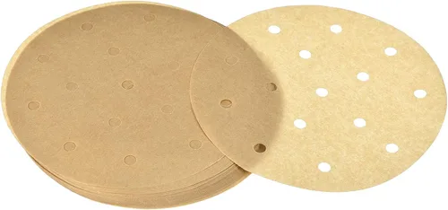 uxcell 100 piezas de papel pergamino para freidora de aire, forro redondo de 6 pulgadas, papel de hornear antiadherente para freidoras de aire,