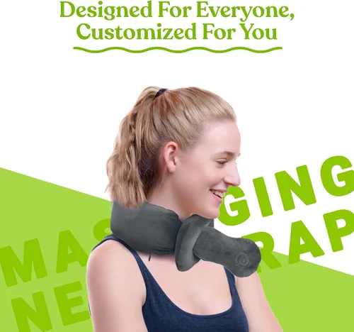 Miniatura 7 de Pursonic Envoltura masajeadora portátil ajustable para cuello y hombros con calor calmante para relajar y calmar las áreas de tu cuello y hombros