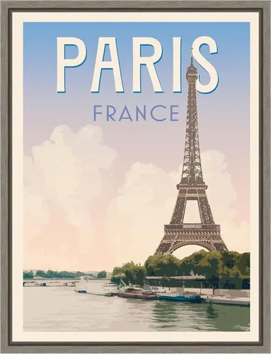 Miniatura 19 de Amanti Art Framed Canvas Wall Art 42x32 Retro Style Travel Poster III by Victoria Barnes, Framed Wall Art Canvas, Cityscapes Artwork, Modern Decor