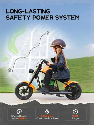 Miniatura 8 de HYPER GOGO Cruiser 12 Plus - Motocicleta para Niños (SMALT Blue)