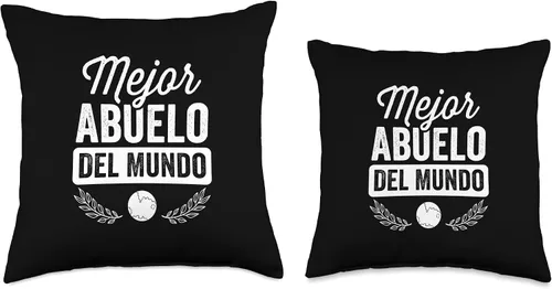 Miniatura 3 de Día del Padre Mexicano Español Hispanos Regalos Mejor Del Mundo Mexicanos Regalos para Abuelo Manta Almohada 16x16, Multicolor