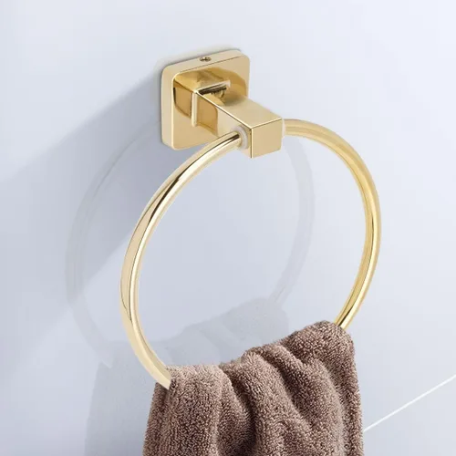 Miniatura 5 de Juego de accesorios de baño de 4 piezas, juego de toallero que incluye barra de toalla de mano de 17 pulgadas, anillo de toalla, ganchos