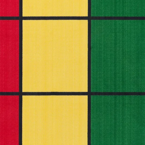 Miniatura 8 de Alfombra Flagship Carpets, para sentarse, con rejilla, de aprendizaje, bordeada con coloridas letras y números, escuela infantil. Azul, verde