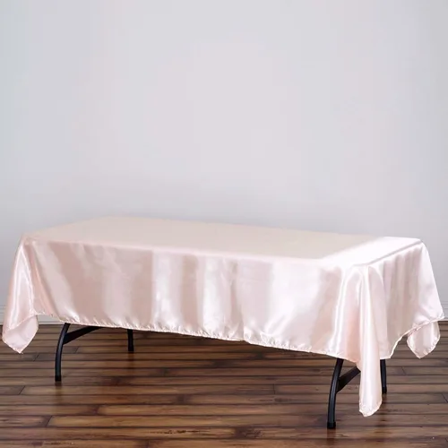 Miniatura 97 de Efavormart - Mantel rectangular de satén, 90 x 132 pulgadas, suave, oblongo, lavable, mantel decorativo de tela sedosa para bodas, fiestas, Plata