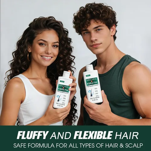 Miniatura 5 de Champú voluminizador de cabello y queratina para cabello más grueso y saludable, champú voluminizador