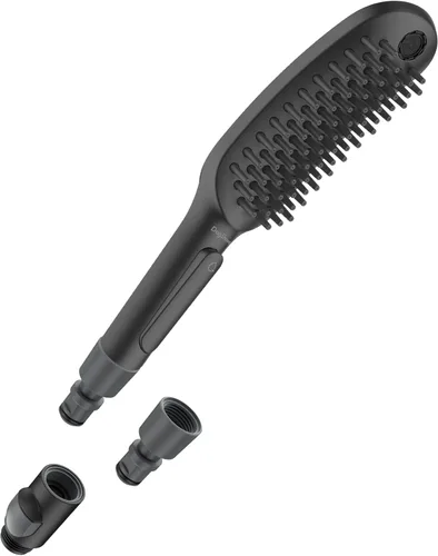 Miniatura 8 de hansgrohe Ducha para mascotas al aire libre con spray de 3 rociadores de conexión rápida, spray para piernas, spray para patas en el cielo, 04973540
