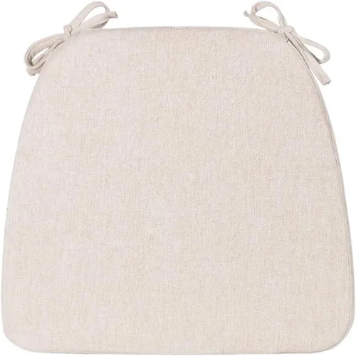 Juego de 1 almohadillas para sillas de comedor con lazos, cojines de asiento de cocina de madera para sillas, espuma 40D, cojín antideslizante para