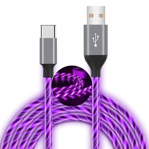 Miniatura 7 de Cable USB C, cargador tipo C de 6 pies de luz de carga rápida, cable USB tipo C compatible con iPhone 15, Samsung Galaxy S10 S9 S8 Plus, Note 10 9