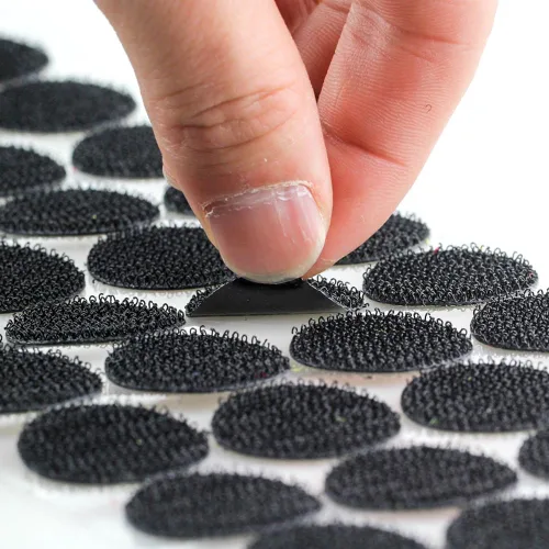 Miniatura 2 de LLPT 600 puntos de gancho (300 pares) adhesivos resistentes de 0.6 pulgadas de diámetro, puntos adhesivos muy fuertes impermeables para arte, Negro
