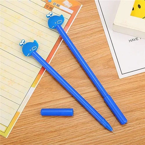 Miniatura 5 de Moda lindo colorido Kawaii encantador colorido animal pez ballena gel bolígrafos oficina escuela papelería pluma (8PCS)