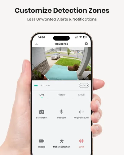 Miniatura 6 de Timbre con cámara de video inalámbrico, timbre de video 3K con timbre, seguridad WiFi 2.4G para exteriores, detección humana, audio de 2 vías