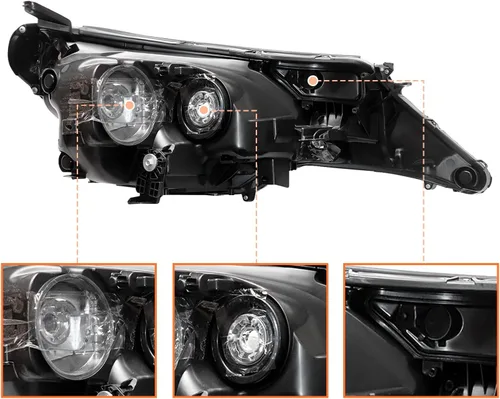 Miniatura 4 de Para Toyota Rav4 Rav-4 LH 2013 2014 2015 - Lámpara cromada para faros delanteros izquierdos