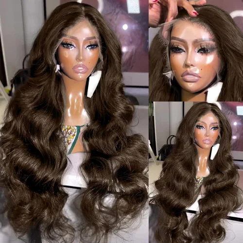 Miniatura 18 de Pelucas para mujeres negras, pelucas de encaje frontal de 13x6 Water Wave, pelucas sintéticas HD con encaje frontal, línea capilar natural