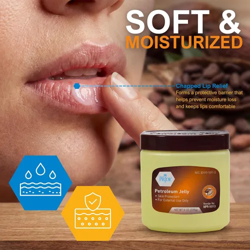 Miniatura 4 de MED PRIDE Manteca de Cacao y Vaselina, 8 onzas – Protector de la piel hidratante para piel seca, manos agrietadas, talones ásperos, labios