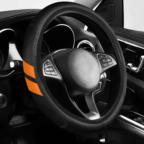 Miniatura 9 de YOSRTER Funda de volante para Dodge Charger, Durango Challenger, Journey Ram, fundas de cuero transpirable antideslizante para volante de Dodge