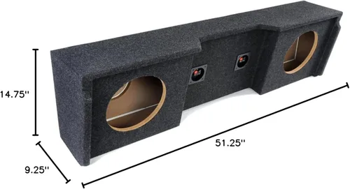 Miniatura 7 de Bbox Caja de subwoofer doble sellada de 10 pulgadas, caja de subwoofer Accu-Tuned mejora la calidad de audio, sonido y graves - Compatible