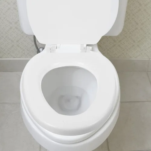 Miniatura 2 de DOITOOL Asiento de inodoro redondo para asiento de inodoro, bisagras de liberación rápida, cierre lento, funda de repuesto resistente Eva Accesorios