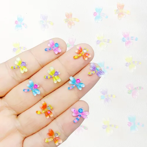 Miniatura 14 de 220 piezas de mini mariposas de resina en 22 estilos, mariposas pequeñas en miniatura para ocultar figuras de animales de resina diminutas, adornos
