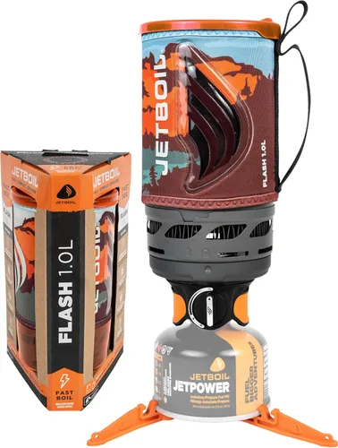 Miniatura 14 de Jetboil Estufa portátil de ebullición rápida para acampar y mochilero con encendido automático de 1 paso, quemador de propano/isobutano con taza