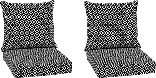 Miniatura 173 de Arden Outdoor Deep Seat Cushion Set, 24 x 24 pulgadas, Cojín para patio resistente al clima, a la lluvia y a la decoloración para silla, sofá y sofá