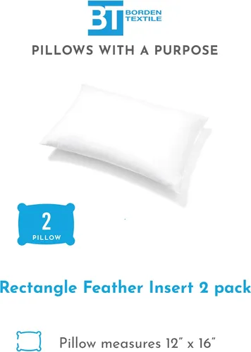 Miniatura 2 de Insertos de almohada, paquete de 2 mantas decorativas rectangulares de 12 x 16 pulgadas para sofá, cama, sofá