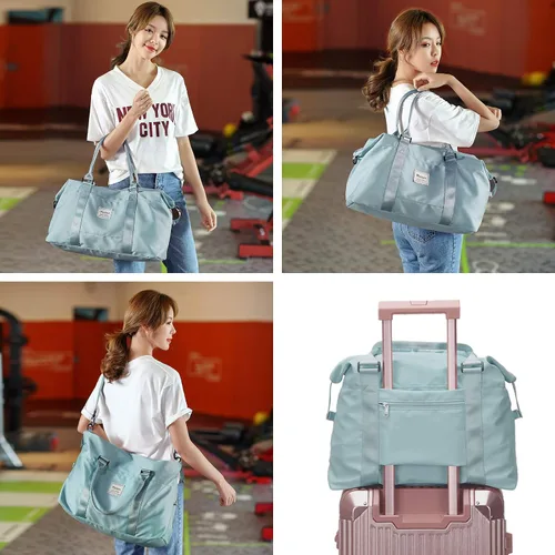 Miniatura 6 de Bolsa de viaje para gimnasio, bolsa de hombro para fin de semana para mujer
