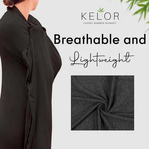 Miniatura 49 de K E L O R Luxury Cooling Travel Blanket - Stretchy, Lightweight Soft & Breathable Shawl Wraps for Women