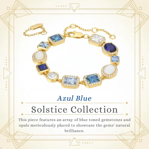 Miniatura 3 de Pulsera Solsticio Azul Azul (Oro)
