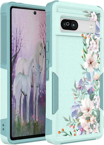 Funda para Google Pixel 7a 5G: lindo diseño floral de flores delgadas para niñas y mujeres, funda de silicona suave de TPU para teléfono celular