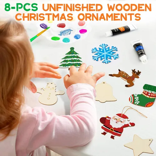 Miniatura 6 de POPYOLA Juego de pintura acrílica para niños, juego de pintura no tóxica para niños con caballete de mesa, pinturas acrílicas, bata, lienzos