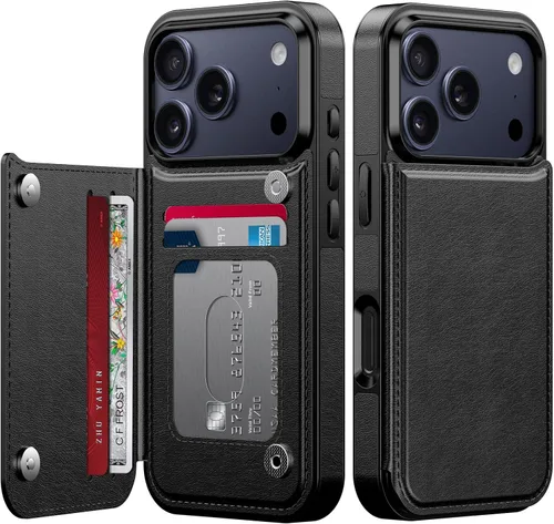 Miniatura 41 de FUNMIKO Funda tipo cartera para iPhone 13 con tarjetero, bloqueo RFID, protección de grado militar y obras de arte impresas con rayos UV, cierre