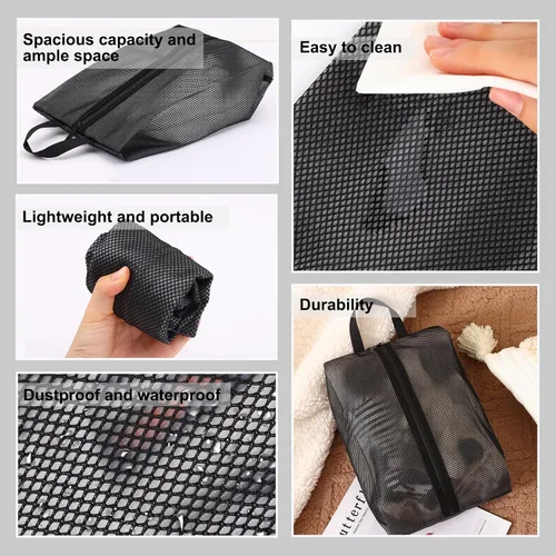 Miniatura 4 de Fixwal Bolsas de zapatos para viajes, Negro