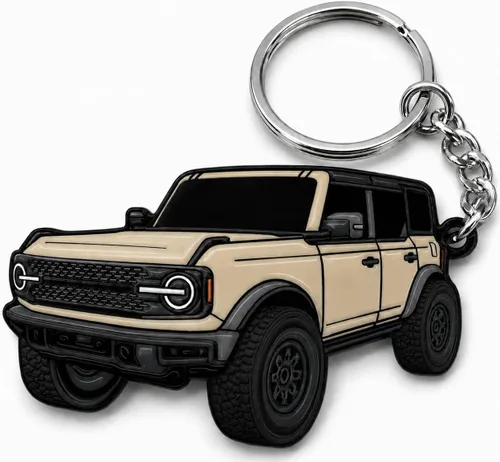 Miniatura 18 de Accesorios de Llavero Bronco 4 puertas llavero Fob Cubierta Modificaciones geniales compatibles con Ford Bronco 2022 2023 2024 Rojo