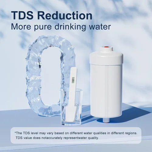 Miniatura 2 de Purewell Sistema de filtro de agua de 8 etapas de acero inoxidable de 1.5 galones con espiga de nivel de agua de metal y soporte, reduce el TDS