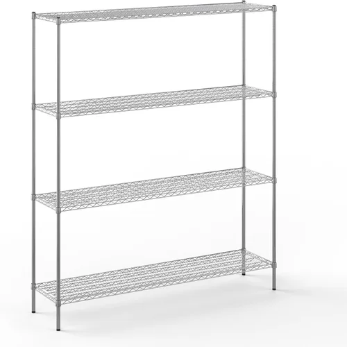 Miniatura 3 de Kit de estantería de alambre cromado de 4 niveles de 18 pulgadas de profundidad x 72 pulgadas de ancho x 86 pulgadas de alto Unidad de estante