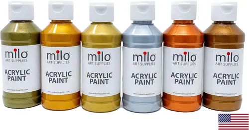 Miniatura 20 de milo Juego de 6 pinturas acrílicas fluorescentes Botellas de 4 onzas Paquete de pintura acrílica de colores neón para estudiantes Hecho