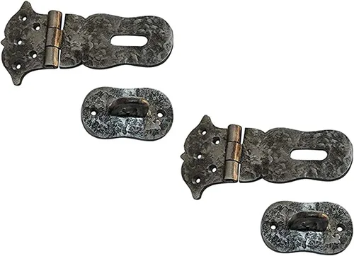 Miniatura 13 de Adonai Hardware "Paran" Cerrojo de bloqueo de seguridad de latón resistente (6 pulgadas x 1 paquete, latón satinado) para cofre del tesoro