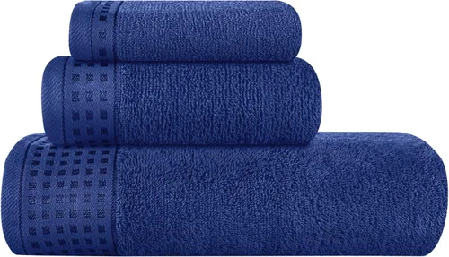 Miniatura 70 de GLAMBURG Juego de 2 toallas de baño de gran tamaño 100% algodón, 28 x 55 pulgadas, ultra suaves, altamente absorbentes, compactas, de secado rápido