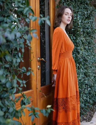 Miniatura 95 de Vestido largo de encaje para mujer de manga corta y cuello en V, vestido de fiesta estilo bohemio con cintura fruncida, vestido bohemio para mujer