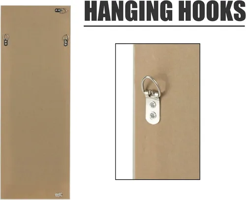 Miniatura 4 de MIRUO - Espejo de pared para colgar sobre la puerta, marco de poliestireno para baño, dormitorio, sala de estar, dormitorio y más