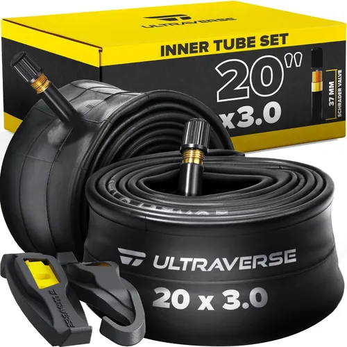 Miniatura 14 de Ultraverse 20x4.0, 24x4.0, 26x4.0, 20x3.0, 26x3.0, 16x3.0, juego de tubos interiores con válvula Schrader, ideal para bicicletas de montaña