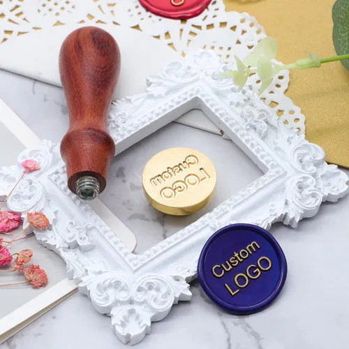Miniatura 4 de SWANGSA Kit de sellos de cera personalizados de 4 piezas, sello de cera de sellado personalizado con imagen/logotipo personalizado