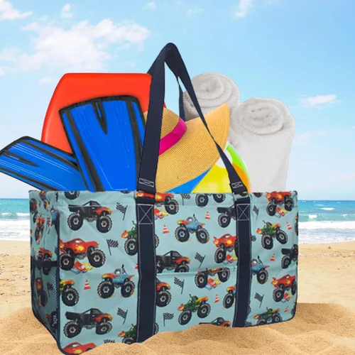 Miniatura 398 de NGIL Bolsa de comestibles reutilizable extra grande plegable de gran tamaño para comestibles, almacenamiento, picnic, playa, Bronco-negro occidental