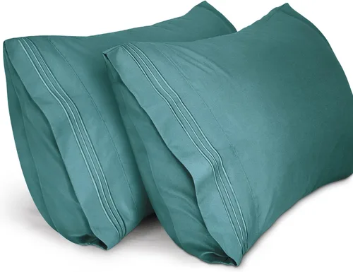 Miniatura 21 de Lirex Fundas de almohada (paquete de 2), fundas de almohada de microfibra cepillada suave de 1800 hilos, lavables a máquina, sin arrugas, Gris