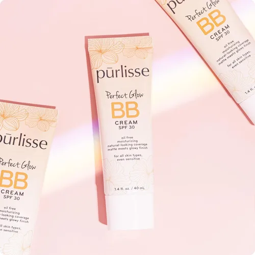 Miniatura 5 de pūrlisse Perfect Glow - Crema base BB con SPF 30 - Acabado mate con brillo - Enriquecida con Goji y Baya de Espino para ayudar a mejorar la textura