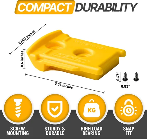 Miniatura 2 de PERCH Paquete de 6 soportes de pared para herramientas inalámbricas DeWalt de 20 V/60 V, soporte de pared para taladro DeWalt con 12 tornillos