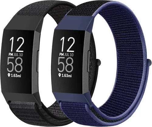Miniatura 32 de Correas de reloj de nailon compatibles con Fitbit Charge 4/Charge 3/SE, pulsera de repuesto transpirable suave para deporte, correa con banda
