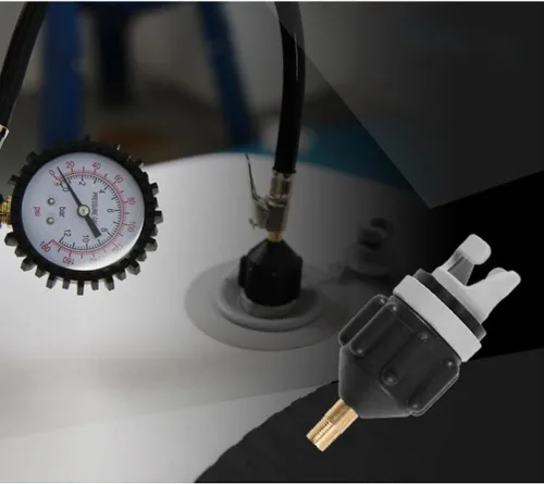 Miniatura 8 de VANZACK Adaptador de bomba SUP inflable, convertidor de bomba de aire, adaptador de válvula de aire, adaptador de bomba de aire para barco, conector