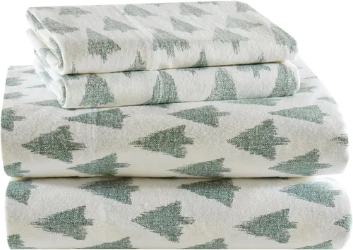 Miniatura 17 de True North by Sleep Philosophy - Sábana de franela acogedora y cálida 100% algodón - Estampado novedoso de animales y estrellas, lindo, ultrasuave