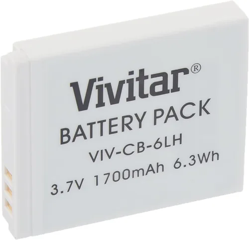 Vivitar NB-6L/NB-6LH Batería de repuesto de iones de litio de 1700 mAh de ultra alta capacidad para cámaras digitales Canon seleccionadas